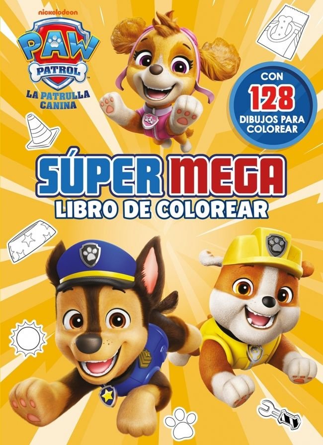 Súper mega libro de colorear (Paw Patrol | Patrulla Canina. Actividades), de NICKELODEON | portada del libro