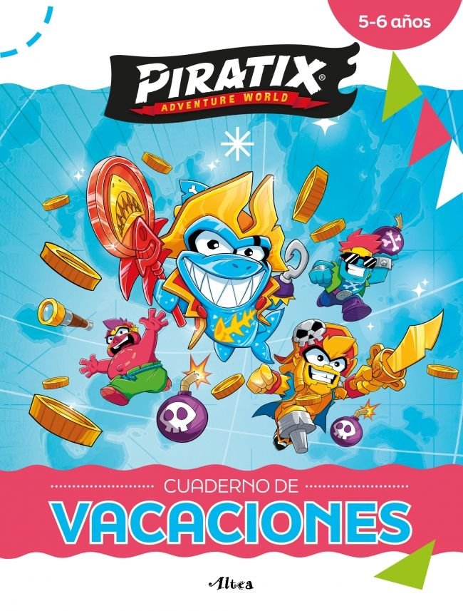 5-6 años (Piratix. Cuaderno de vacaciones), de AA.VV. | portada del libro