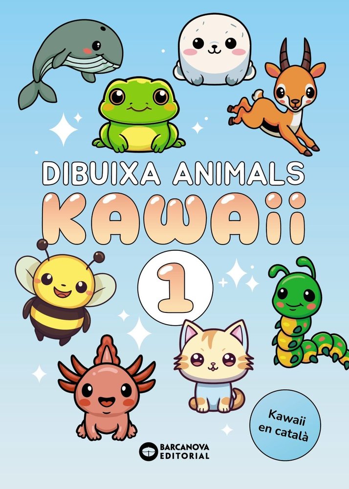 Dibuixa animals kawaii 1, de MERCIESLIVRES | portada del libro