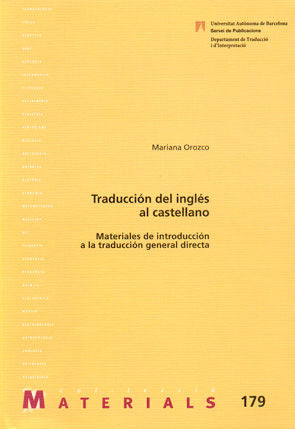 Traducciùn del inglÄs al castellano, de Orozco | portada del libro