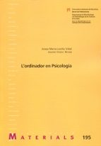 L'ordinador en Psicologia, de JOSEP MARIA LOSILLA VIDAL | portada del libro