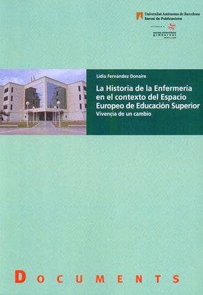La Historia de la EnfermerÆa en el contexto del Espacio Europeo de Educaciùn Superior, de Fernçndez Donaire | portada del lib