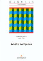 Anêlisi complexa, de JOAQUIM BRUNA | portada del libro