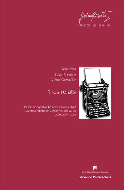 Tres relats, de Mata | portada del libro
