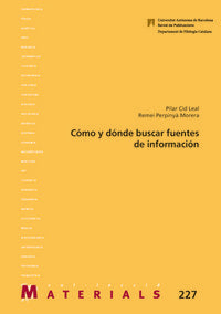 Cùmo y dùnde buscar fuentes de informaciùn, de Cid Leal, Pilar | portada del libro