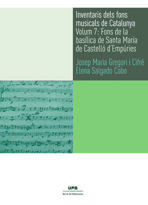 Inventaris dels fons musicals de Catalunya, de Gregori i CifrÄ, Josep Maria | portada del libro