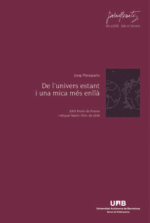 De l'univers estant i una mica més enllà, de Planaspachs, Josep | portada del libro