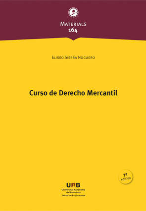 Curso de Derecho Mercantil, de Sierra Noguero, Eliseo | portada del libro