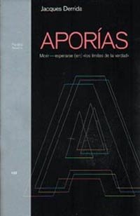 Aporías, de Derrida | portada del libro