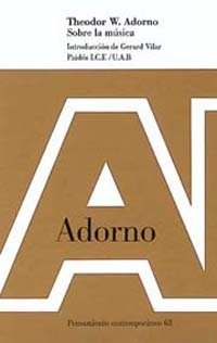Sobre la música, de Adorno | portada del libro
