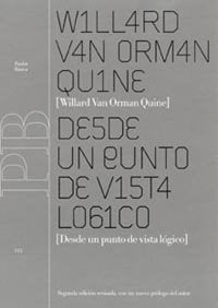 Desde un punto de vista lógico, de Quine | portada del libro