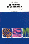 El tono en la enseñanza, de VAN MANEN | portada del libro