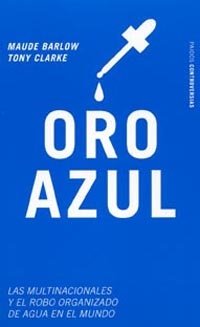 Oro azul, de Barlow | portada del libro