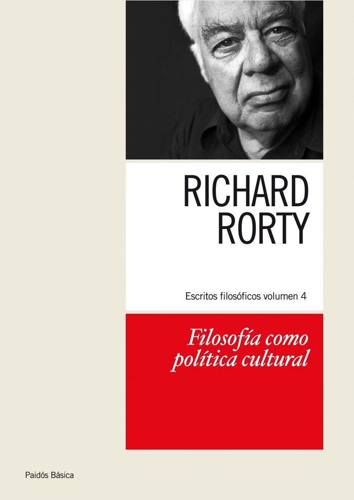 Filosofía como política cultural, de Rorty | portada del libro