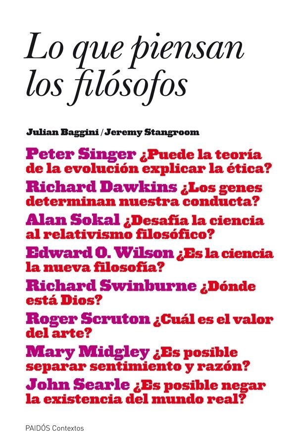 Lo que piensan los filósofos, de AA.VV. | portada del libro