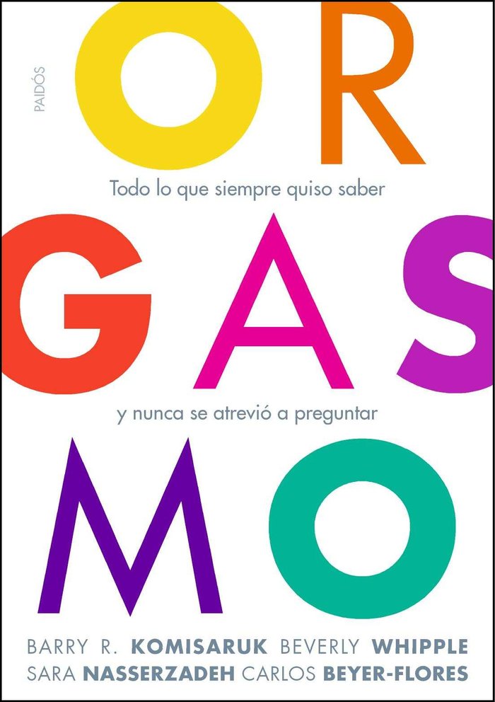 Orgasmo, de R.Komisaruk | portada del libro