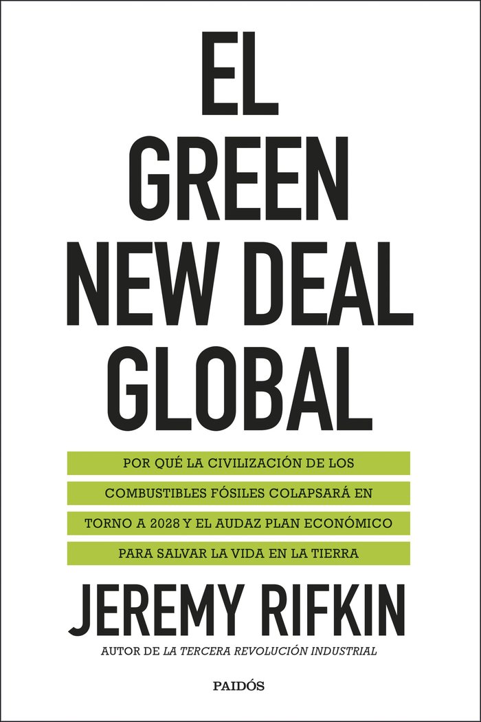 El Green New Deal global, de Rifkin, Jeremy | portada del libro
