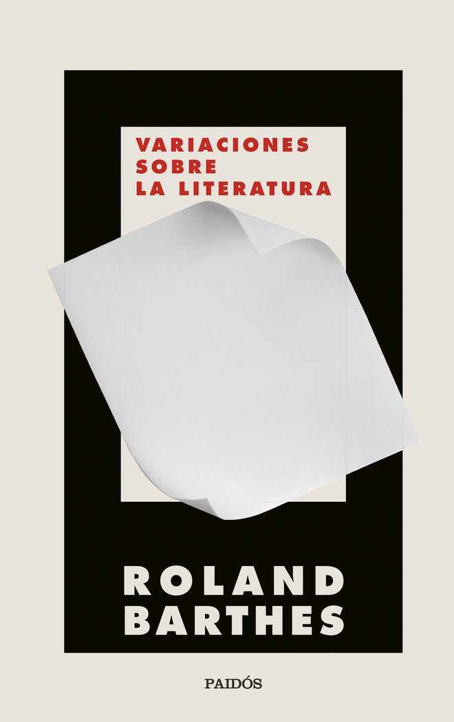 VARIACIONES SOBRE LA LITERATURA, de ROLAND BARTHES | portada del libro