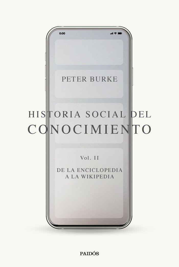 Historia social del conocimiento Vol. II, de PETER BURKE | portada del libro