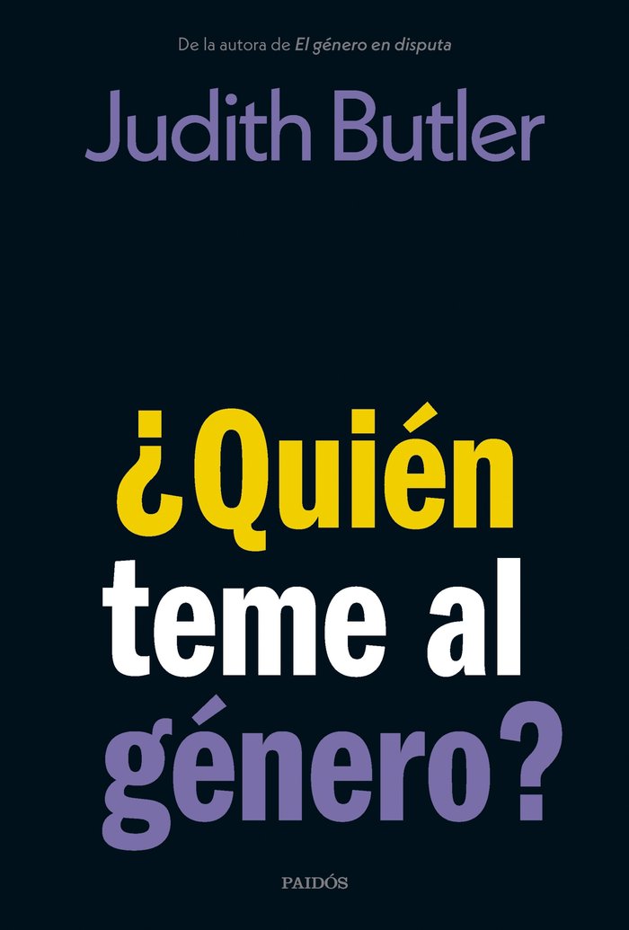 ¿Quién teme al género?, de JUDITH BUTLER | portada del libro