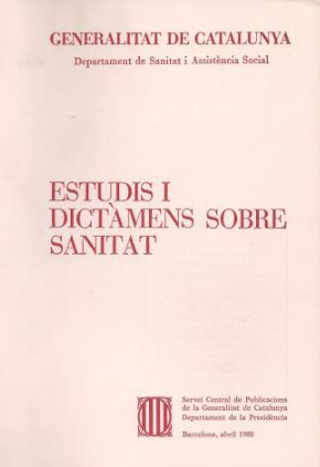 Estudis i dictàmens sobre Sanitat, de AA.VV. | portada del libro