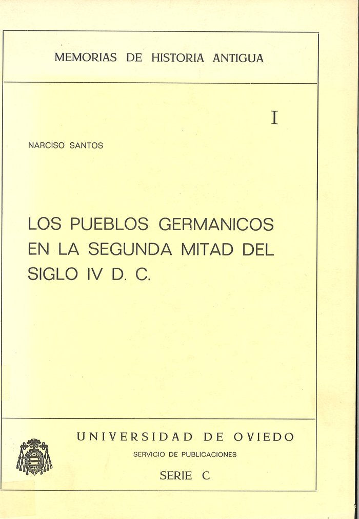 Los pueblos germánicos en la 2ª mitad del siglo IV d.C., de Santos Yanguas | portada del libro