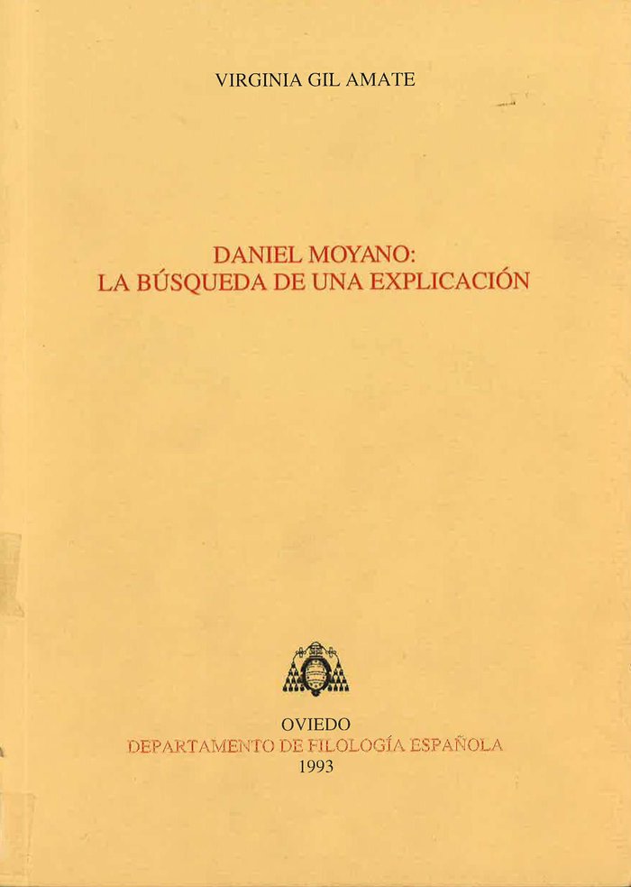 Daniel Moyano: la búsqueda de una explicación, de Gil Amate | portada del libro