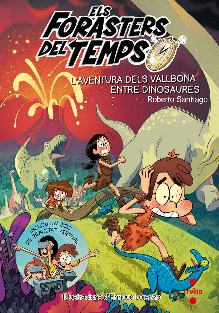Els Forasters del Temps 6: L'aventura dels Vallbona entre dinosaures, de Santiago, Roberto | portada del libro