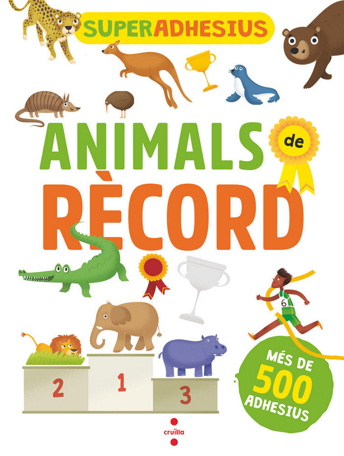 Superadhesius. Animals de Rècord, de Libri, De Agostini | portada del libro