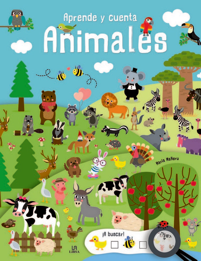 Aprende y Cuenta Animales, de Equipo Editorial | portada del libro