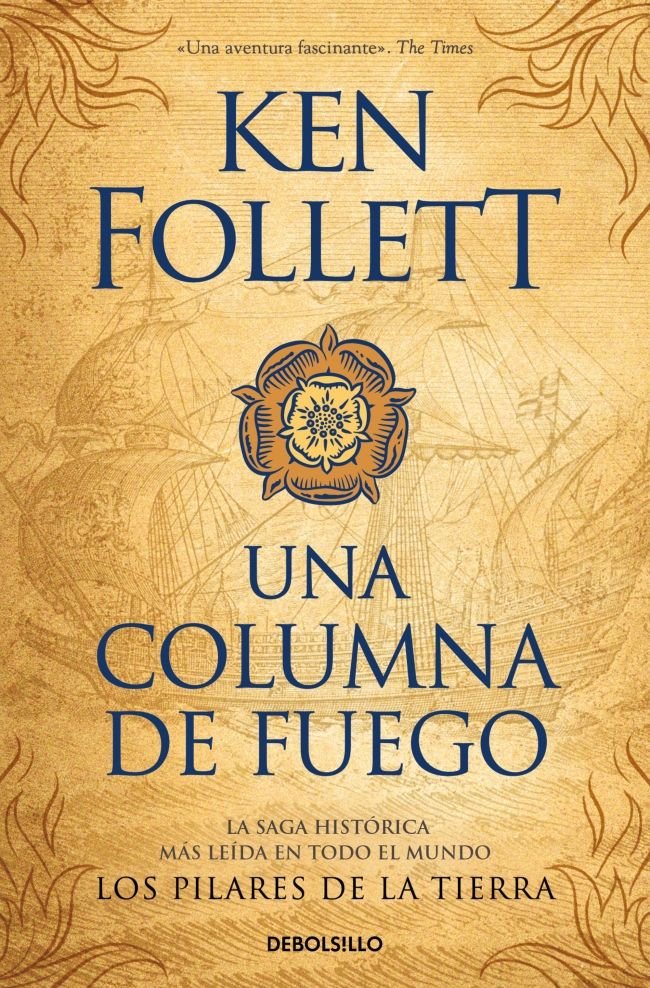 Una columna de fuego (Saga Los pilares de la Tierra 3), de Follett, Ken | portada del libro