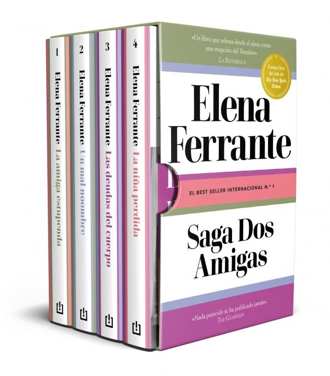 TETRALOGIA LA AMIGA ESTUPENDA (ESTUCHE), de FERRANTE,ELENA | portada del libro