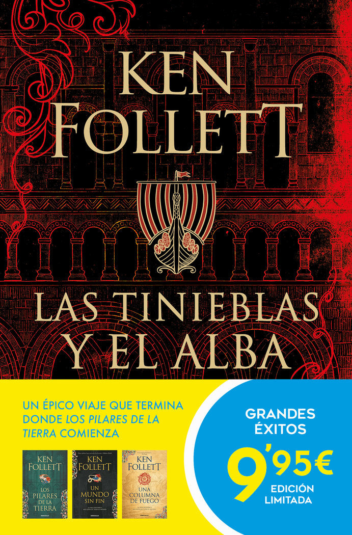 LAS TINIEBLAS Y EL ALBA (LA PRECUELA DE LOS PILARES DE LA TIERRA), de FOLLETT | portada del libro