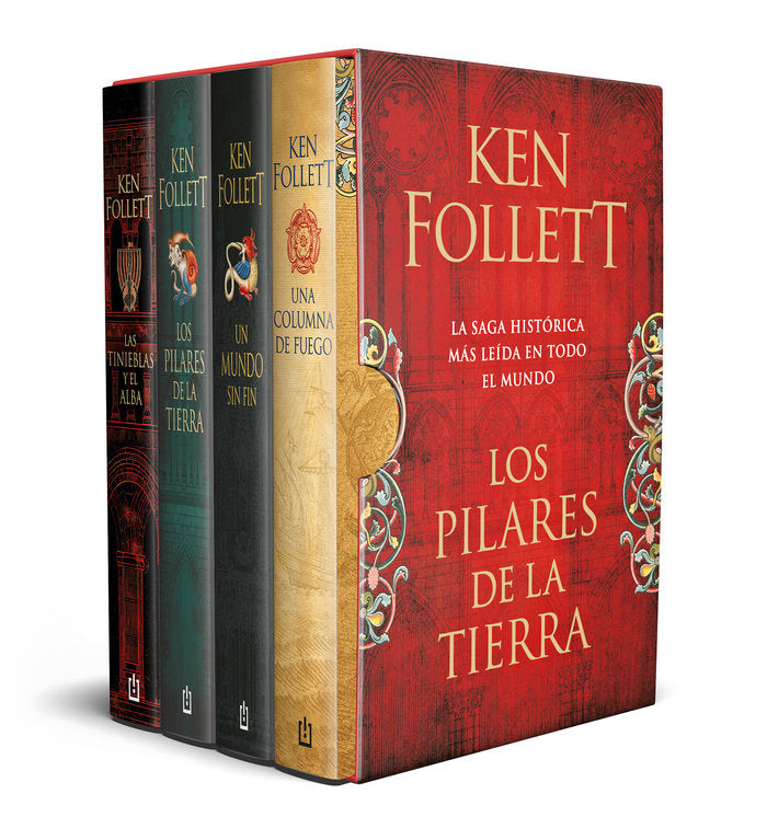 ESTUCHE SAGA LOS PILARES DE LA TIERRA, de KEN FOLLETT | portada del libro
