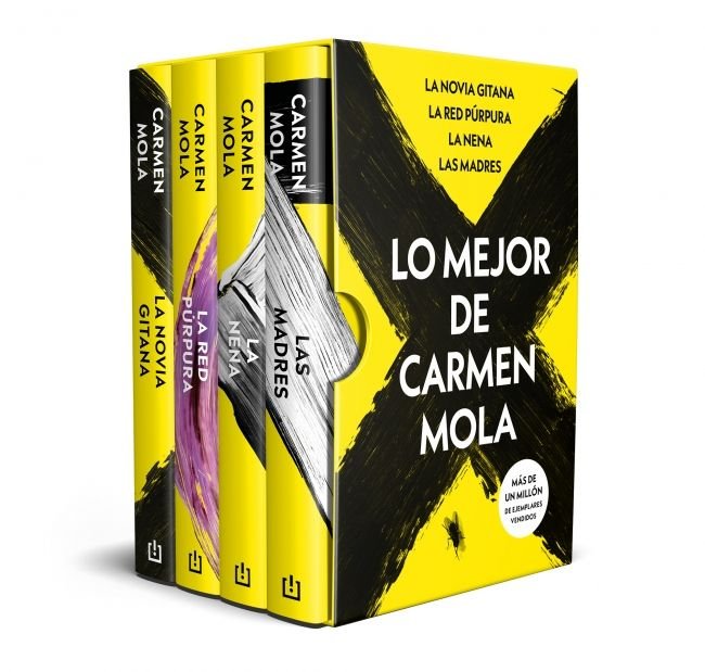 Tetralogía La Novia Gitana (Estuche con: La novia gitana | La red púrpura | La nena | Las madres)​, de CARMEN MOLA | portada 
