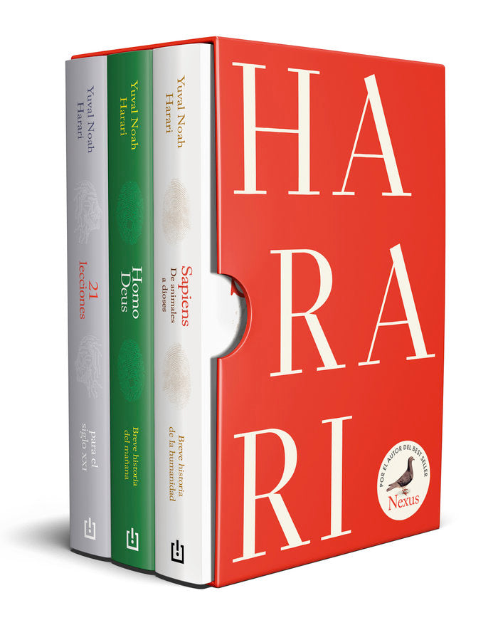 ESTUCHE HARARI (CONTIENE: SAPIENS 21,LECCIONES PARA EL SIGLO XXI,HOMO DEUS), de HARARI, YUVAL NOAH | portada del libro