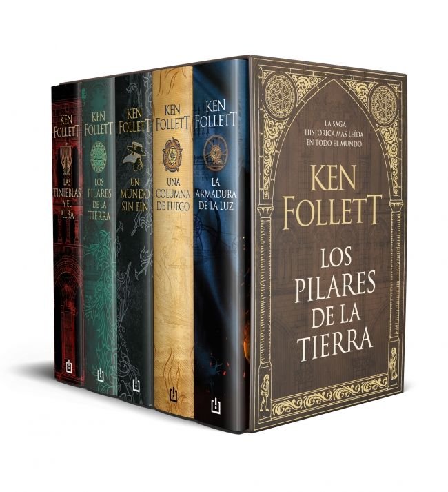 ESTUCHE LOS PILARES DE LA TIERRA, de KEN FOLLETT | portada del libro