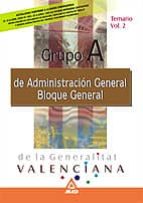 GRUPO A DE ADMINISTRACION GENERAL DE LA GENERALITA, de Varios autores | portada del libro