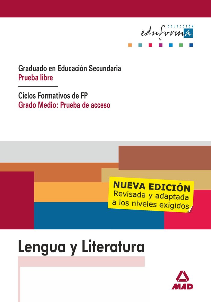 Lengua y literatura. Graduado en educación secundaria (prueba libre). Ciclos formativos de fp (grado, de Centro De Estudios V