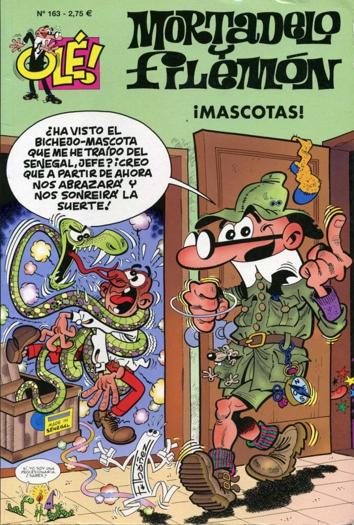 OLE MORTADELO 163 MASCOTAS, de IBAÑEZ | portada del libro