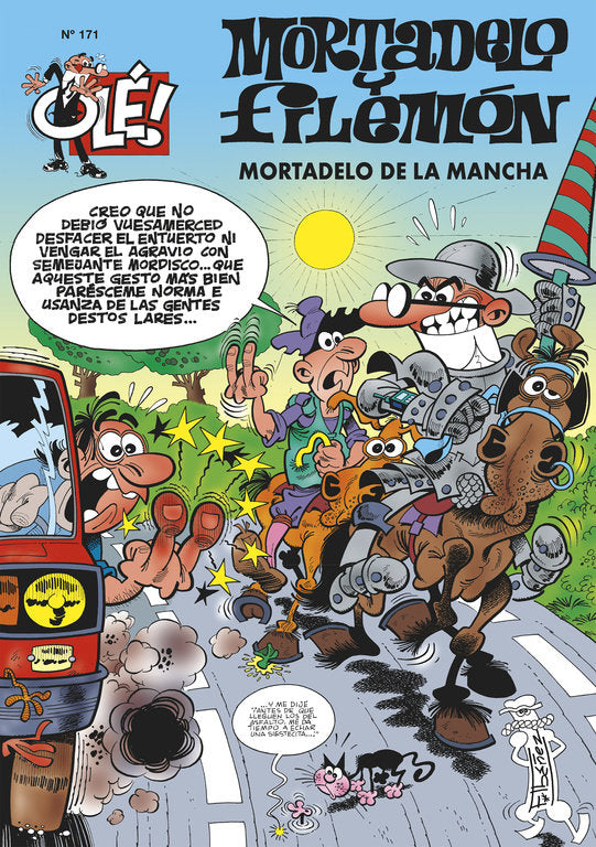 MORTADELO DE LA MANCHA, de IBAÑEZ TALAVERA | portada del libro