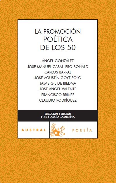 Promoción poética de los 50, de AA. VV. | portada del libro