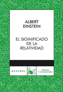 El significado de la relatividad, de Einstein | portada del libro