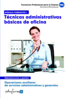 TECNICAS ADMINISTRATIVAS BASICAS DE OFICINA, de Varios autores | portada del libro
