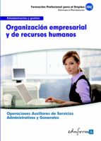 ORGANIZACION EMPRESARIAL Y DE RECURSOS HUMANOS, de Varios autores | portada del libro