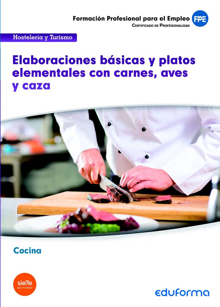 UF0068 ELABORACIONES BASICAS Y PLATOS ELEMENTALES CON CARNES, de PUBLICACIONES VERTICE S.L. | portada del libro
