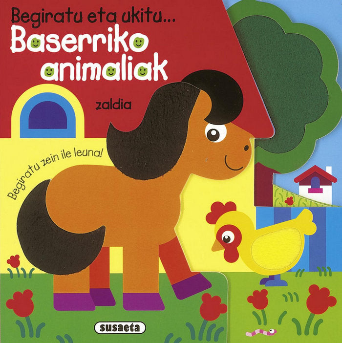 Baserriko animaliak, de Susaeta | portada del libro
