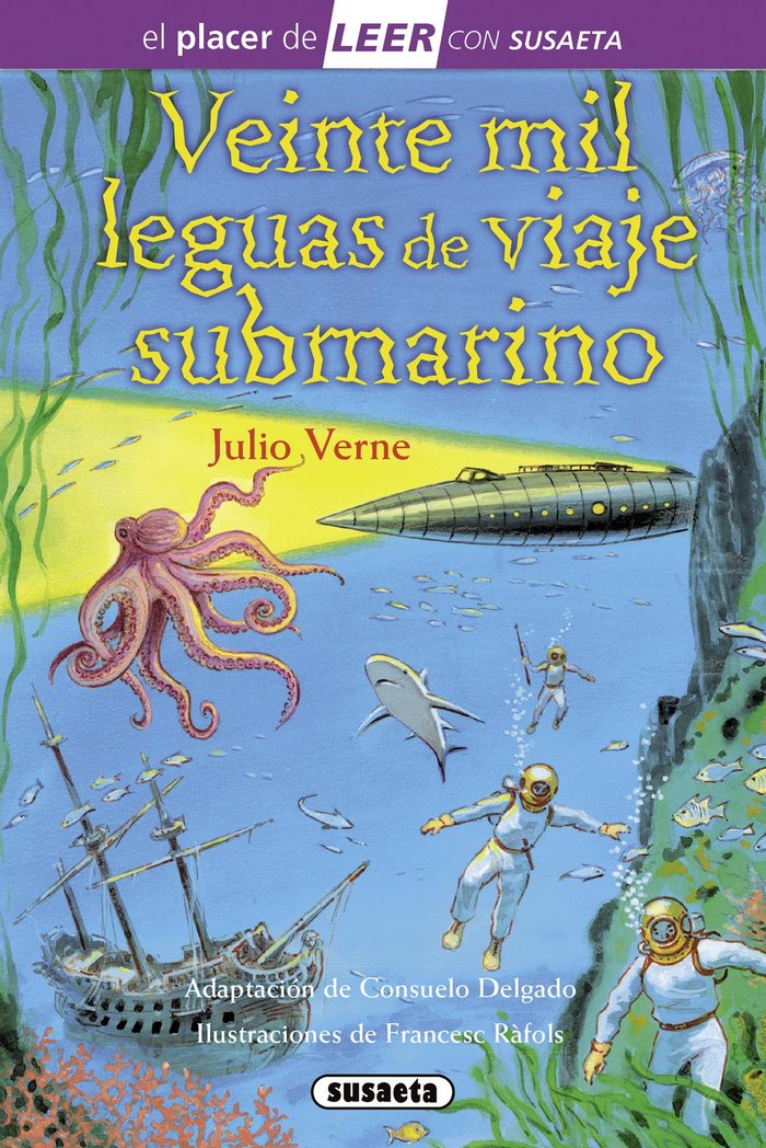 Veinte mil leguas de viaje submarino, de Verne, Julio | portada del libro