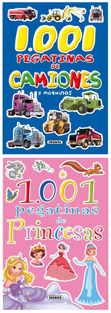 1.001 pegatinas de... (2 títulos), de Susaeta | portada del libro