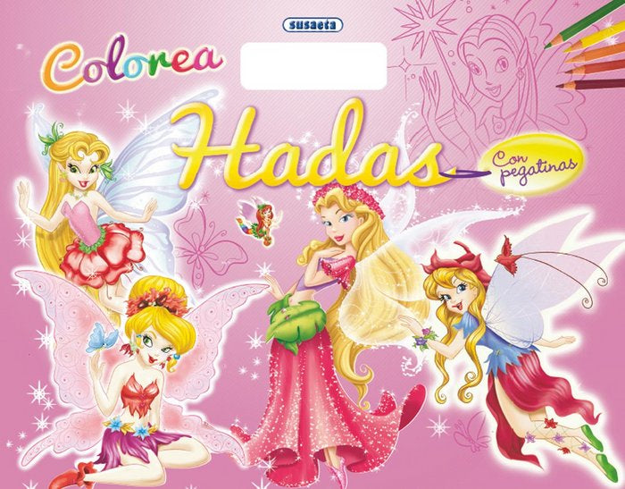 Colorea hadas con pegatinas, de Susaeta | portada del libro
